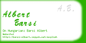 albert barsi business card